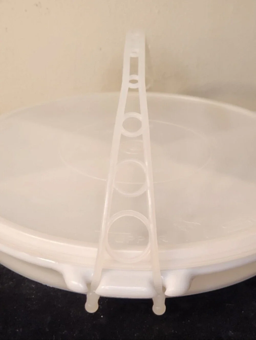 Vintage Tupperware Party Susan Divided Serving Tray With Lid & Cariolier Handle